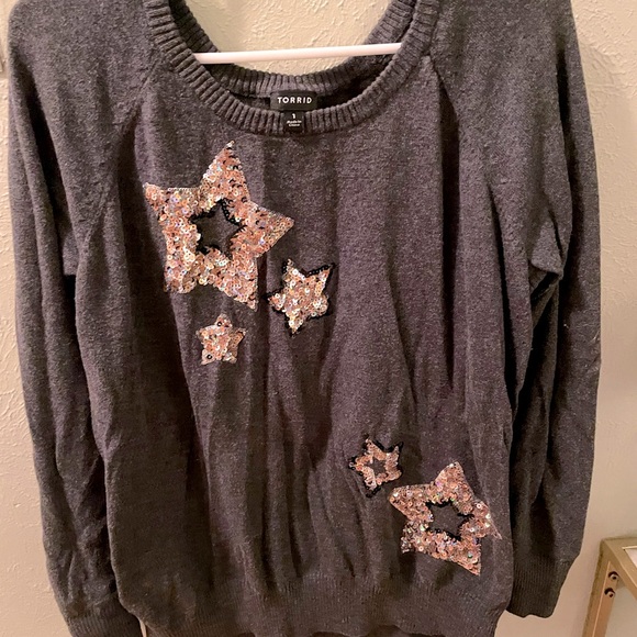 Sequined Star Torrid Sweater - Picture 1 of 3